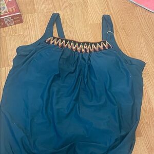 Women's Blue Embellished Top